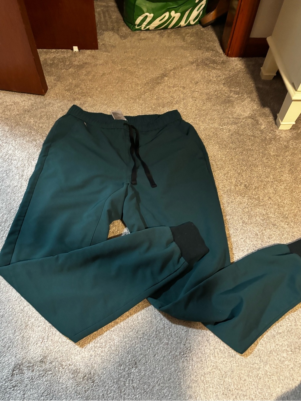 Figs Men's Teal Green Jogger Scrub scrubs pans with Drawstring